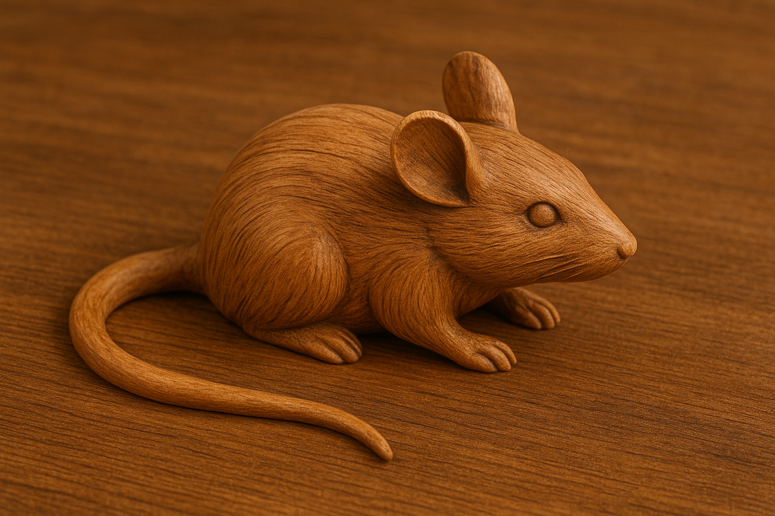 A mouse made of wood