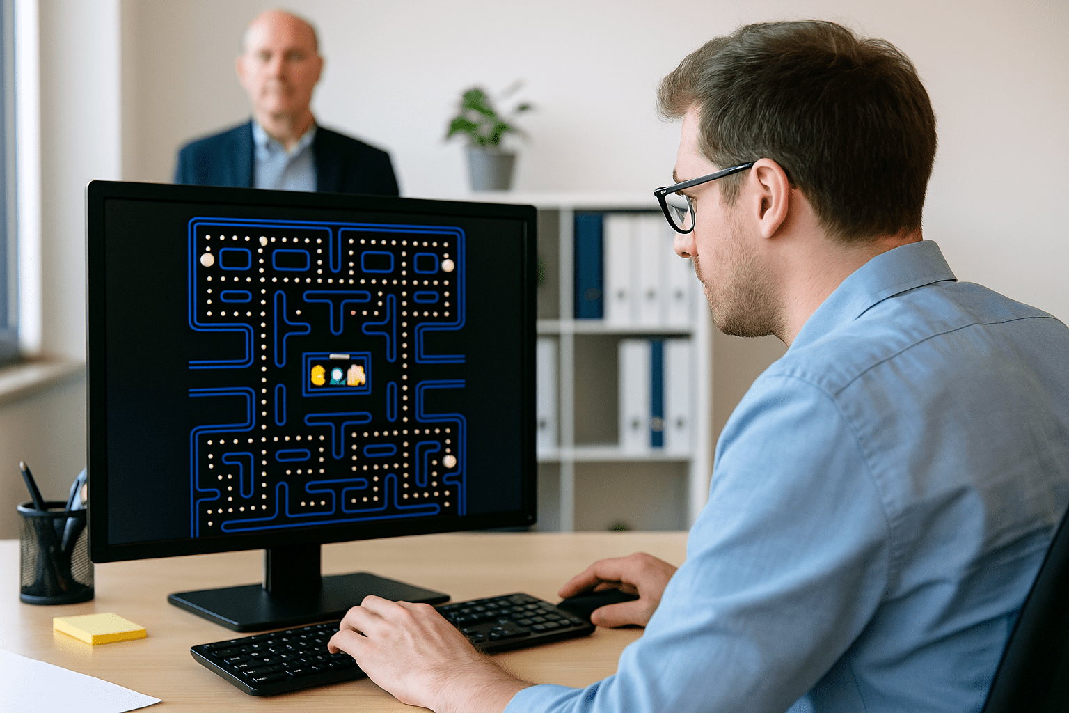 secret retro game - Chrome Pac Man